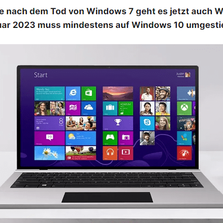 Aus von Windows 7 u. 8